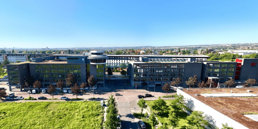 Luftaufnahme Gebäude Sparkassen-Versicherung Sachsen in Dresden