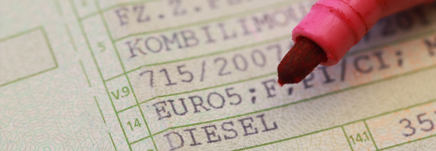 Autopapiere Nahaufnahme