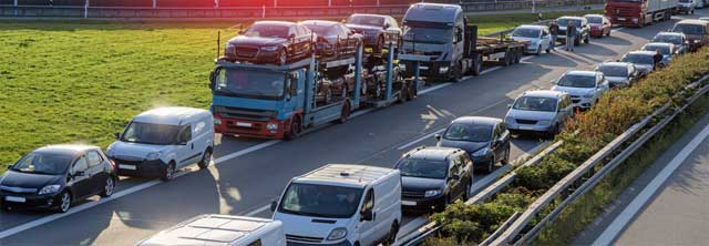 Stau auf der Autobahn