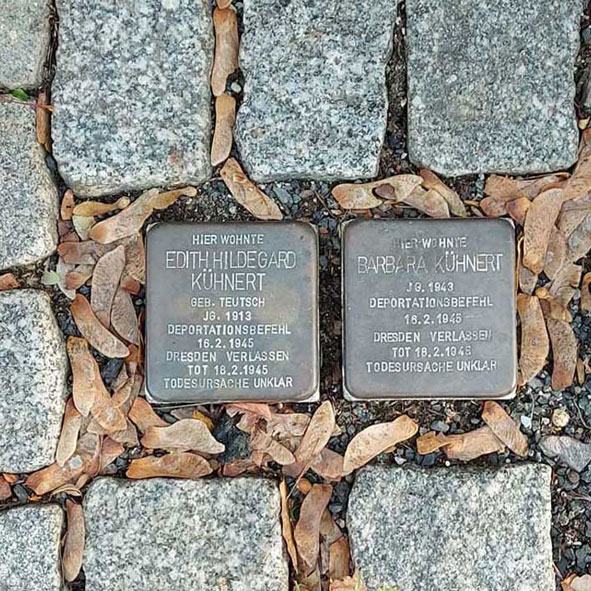 oxidierte Stolpersteine