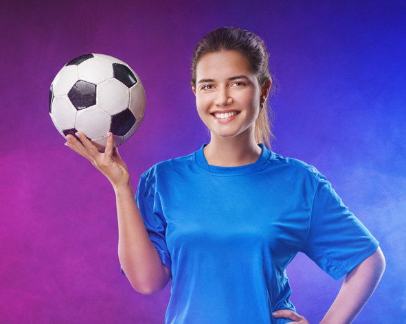 Junge Fußballspielerin