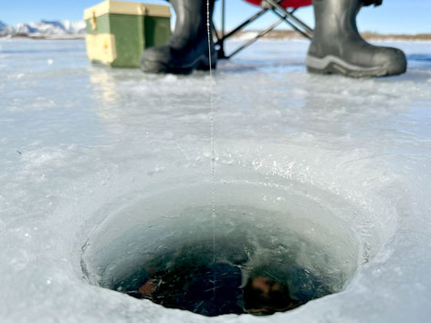 Loch im Eis-Eisangeln