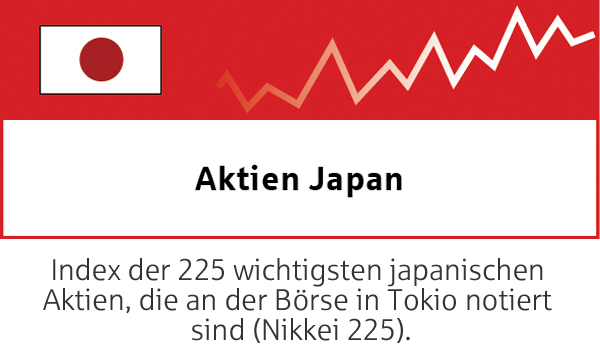 Index der 225 wichtigsten japanischen Aktien, die an der Börse in Tokio notiert sind (Nikkei 225).