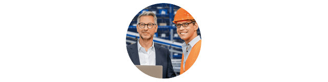 Unternehmer und Mitarbeiter im Gespräch